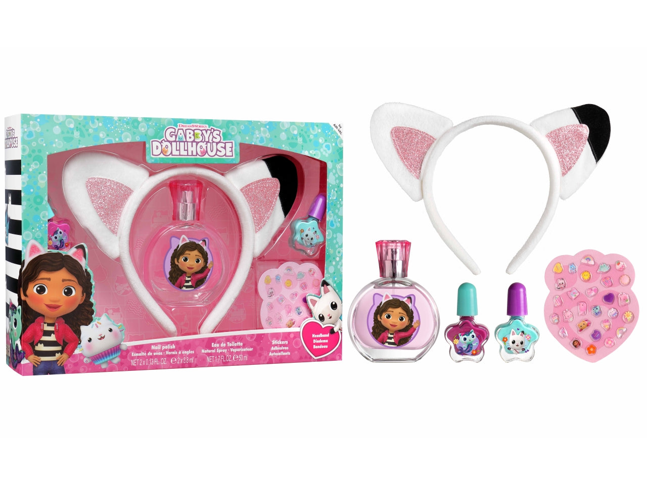Gabby's dollhouse gift set eau de toilette 50ml + diadem + manicure kit