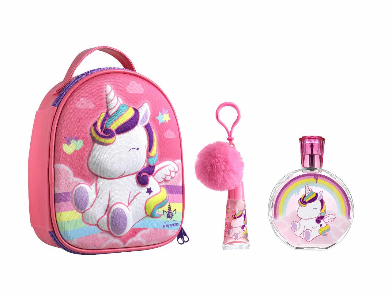 Eau my unicorn zainetto cn edt 100ml e lipgloss con charme
