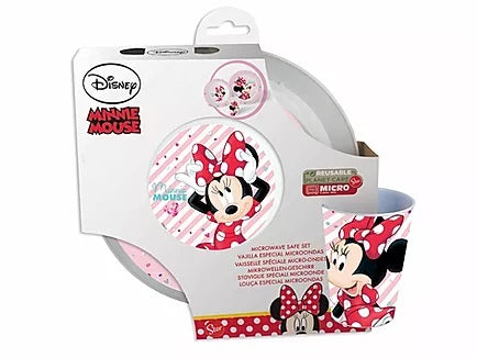 Minnie set 3 pezzi 2piatti+bicchiere st09461