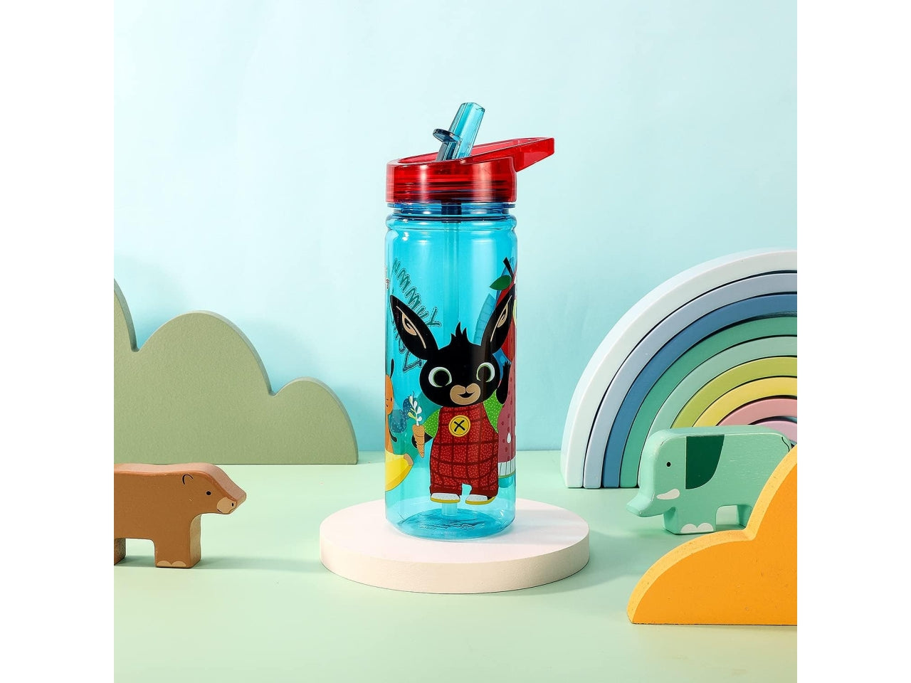 Borraccia Bing con beccuccio ripiegabile multicolor in plastica, 580 ml - Real Trade Italia