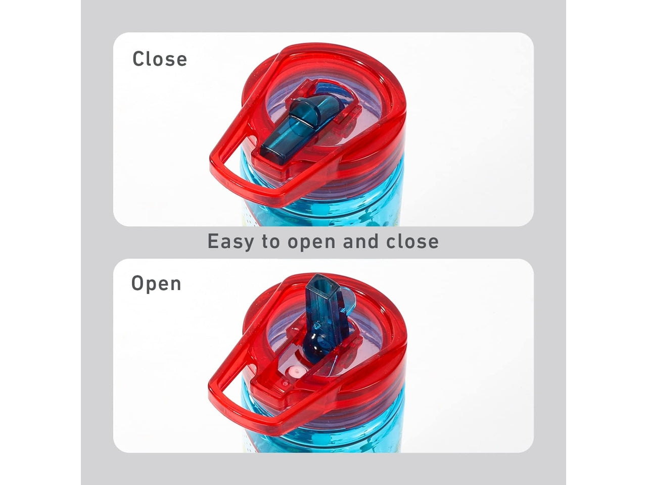Borraccia Bing con beccuccio ripiegabile multicolor in plastica, 580 ml - Real Trade Italia