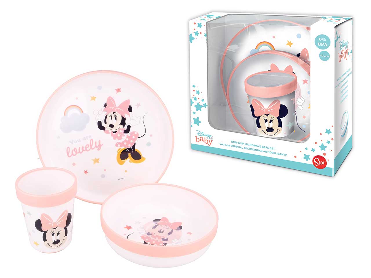 Set pappa con 3 oggetti di minnie bicolor micro