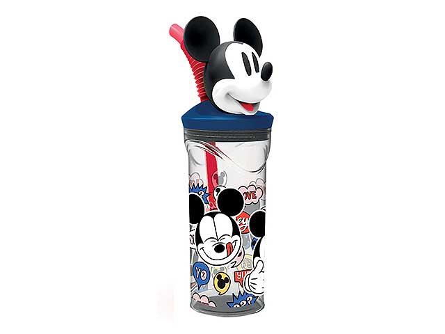 Mickey bicchiere c/cannuccia 3d st50166