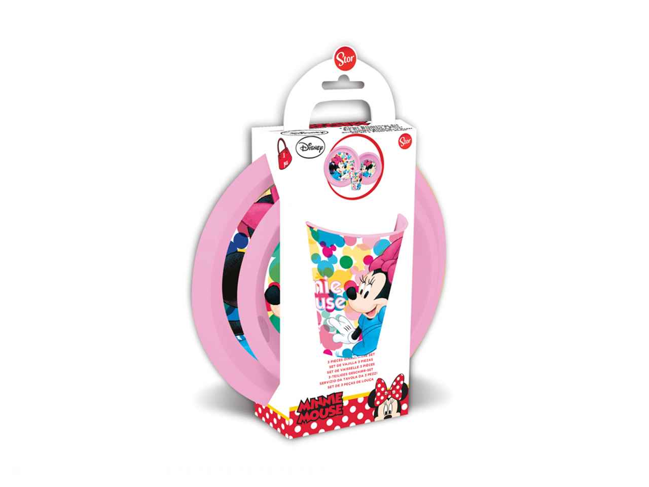 Minnie set 3 pezzi piatto fondo+piano+bicchierest51100