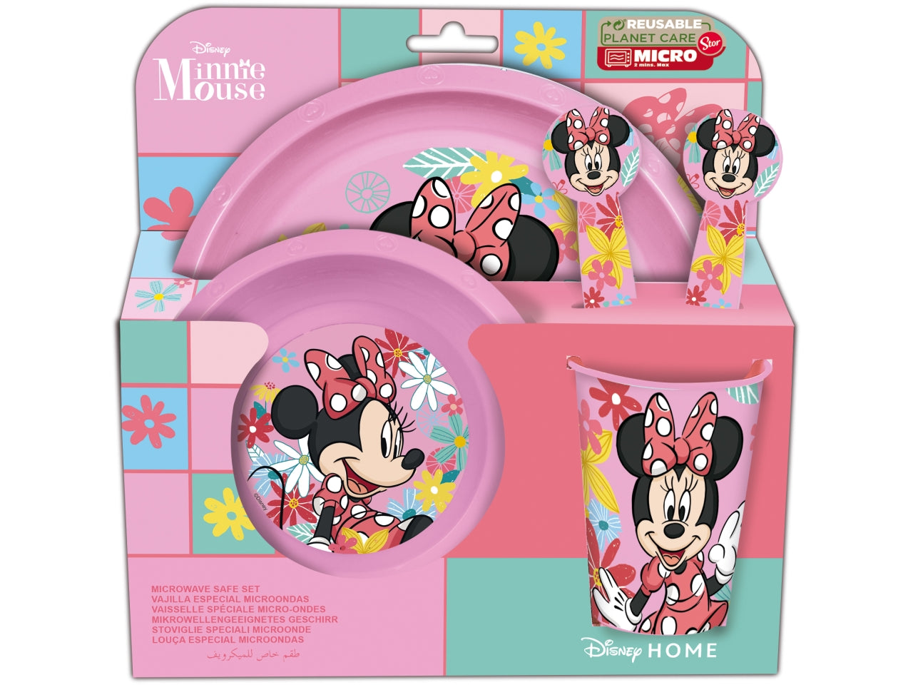 Minnie set pappa da 5 pezzi rosa in plastica - Real Trade Italia