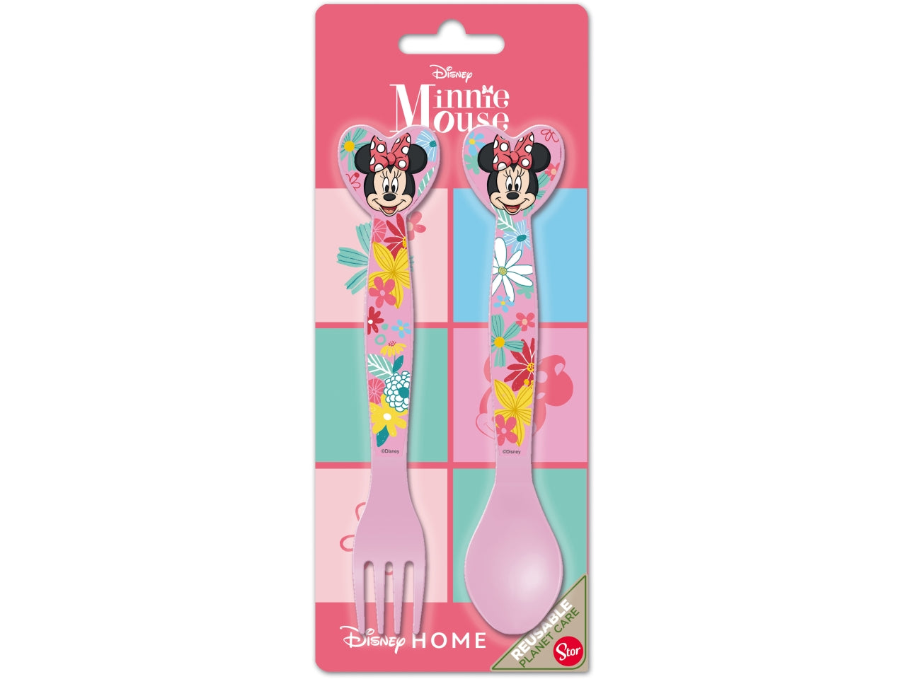 Minnie set da 2 posate in plastica in polybag