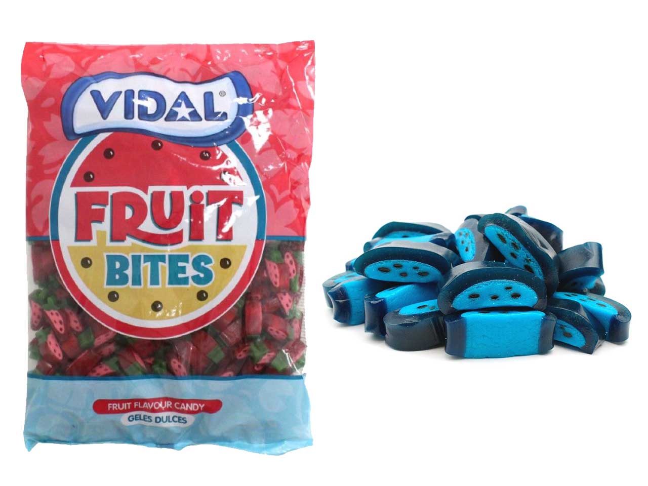 Vidal busta caramelle a forma di lampone alla liquirizia 1,5kg