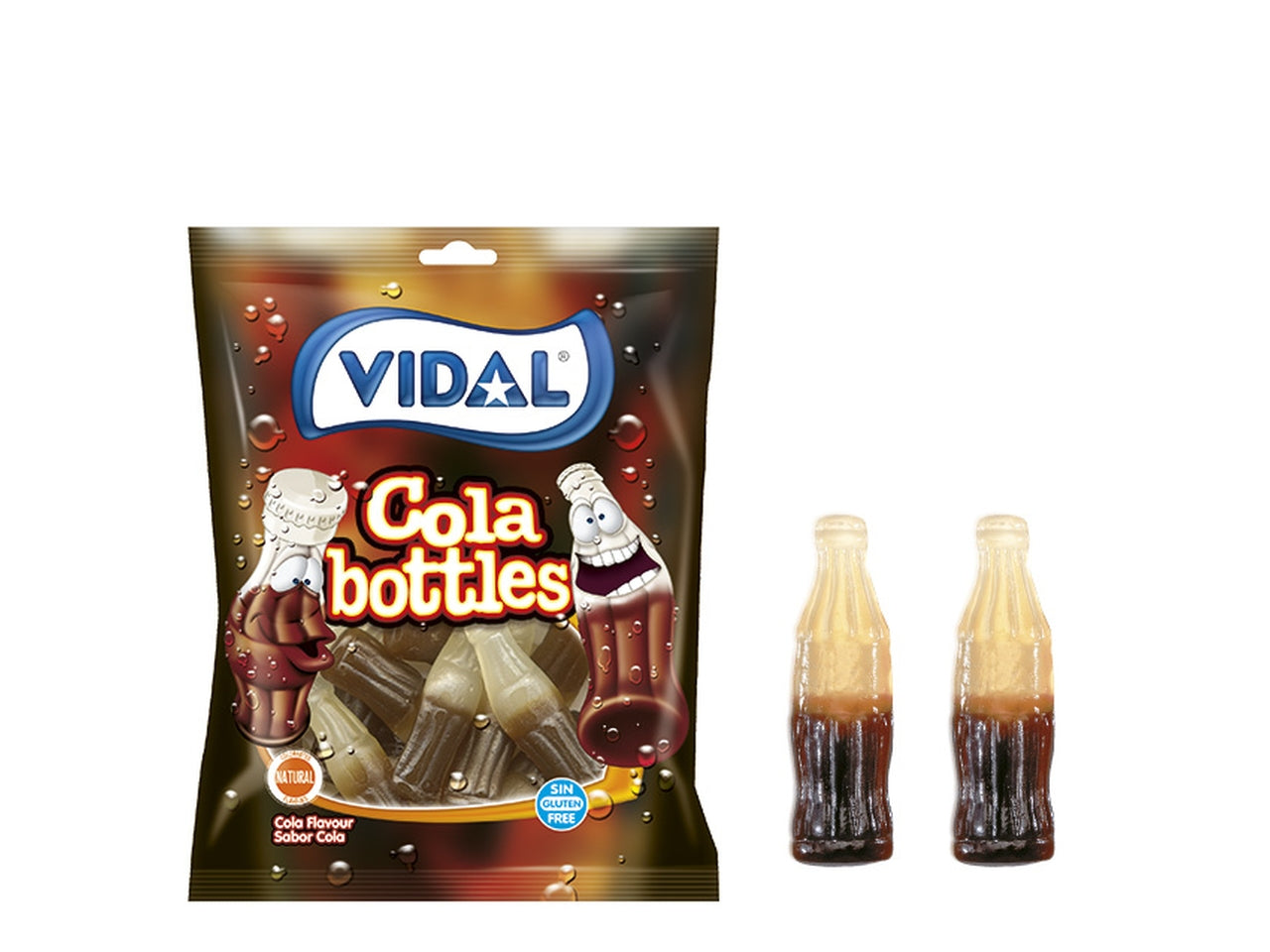 Vidal bustina 90g bottiglie cola