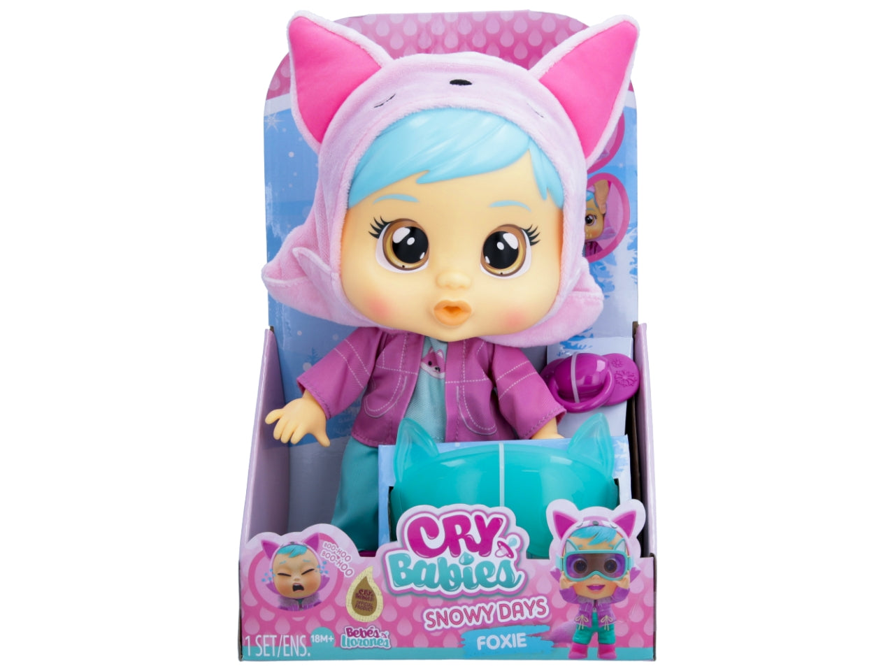 Imc bambola cry babies snowy days foxie