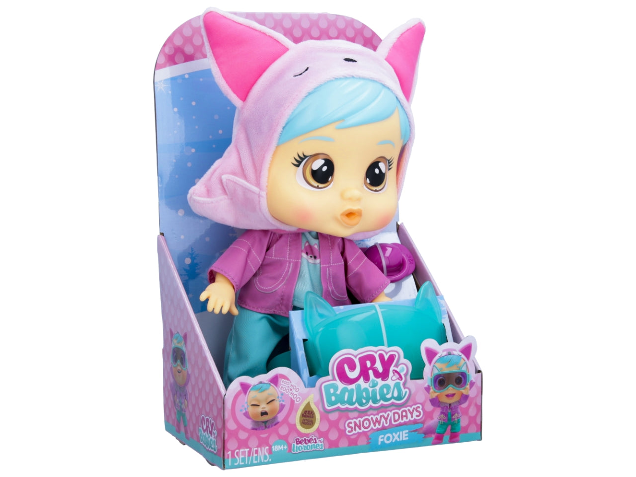 Imc bambola cry babies snowy days foxie