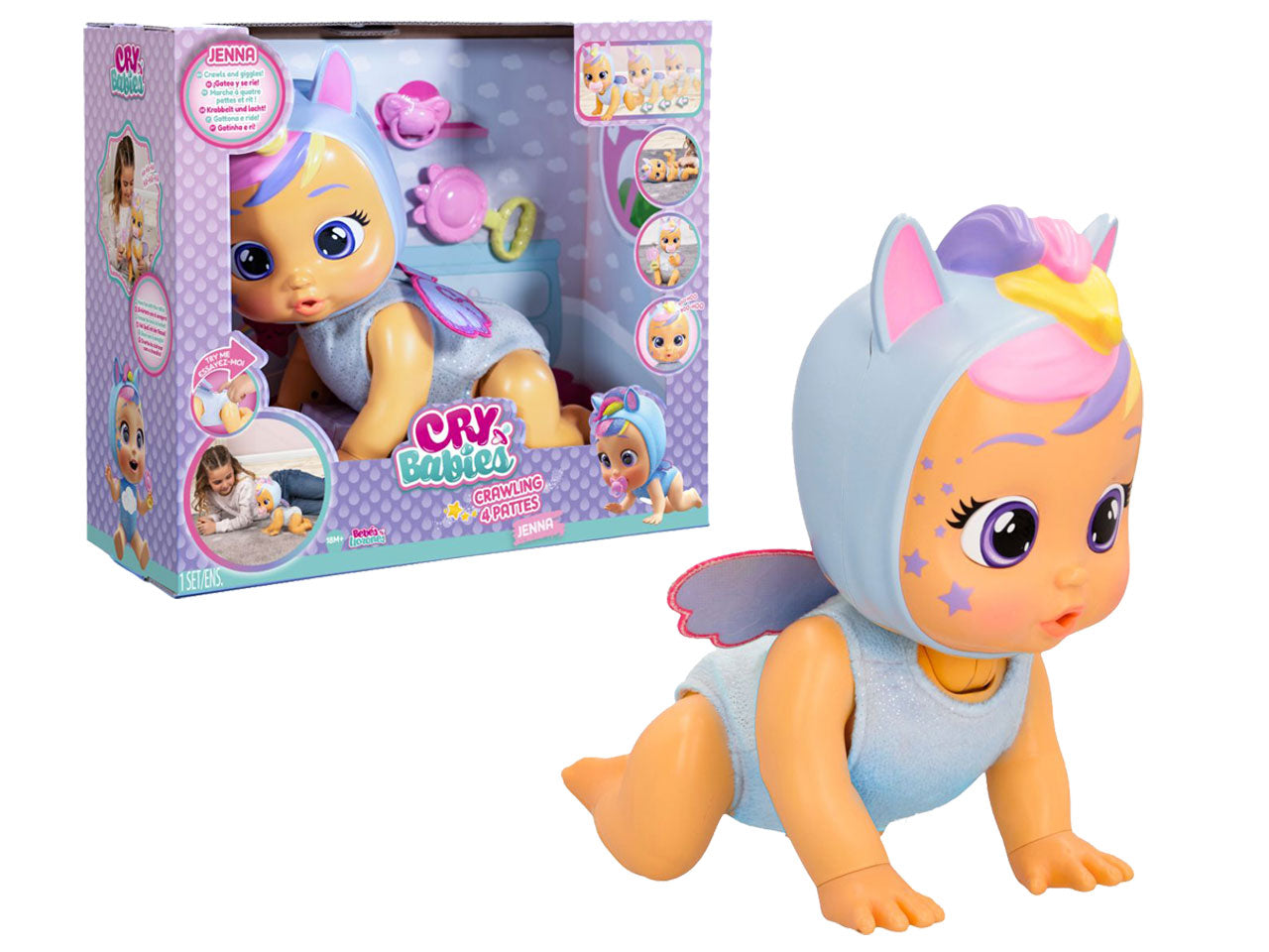 Cry Babies Crawling Jenna Bambola Interattiva - IMC Toys