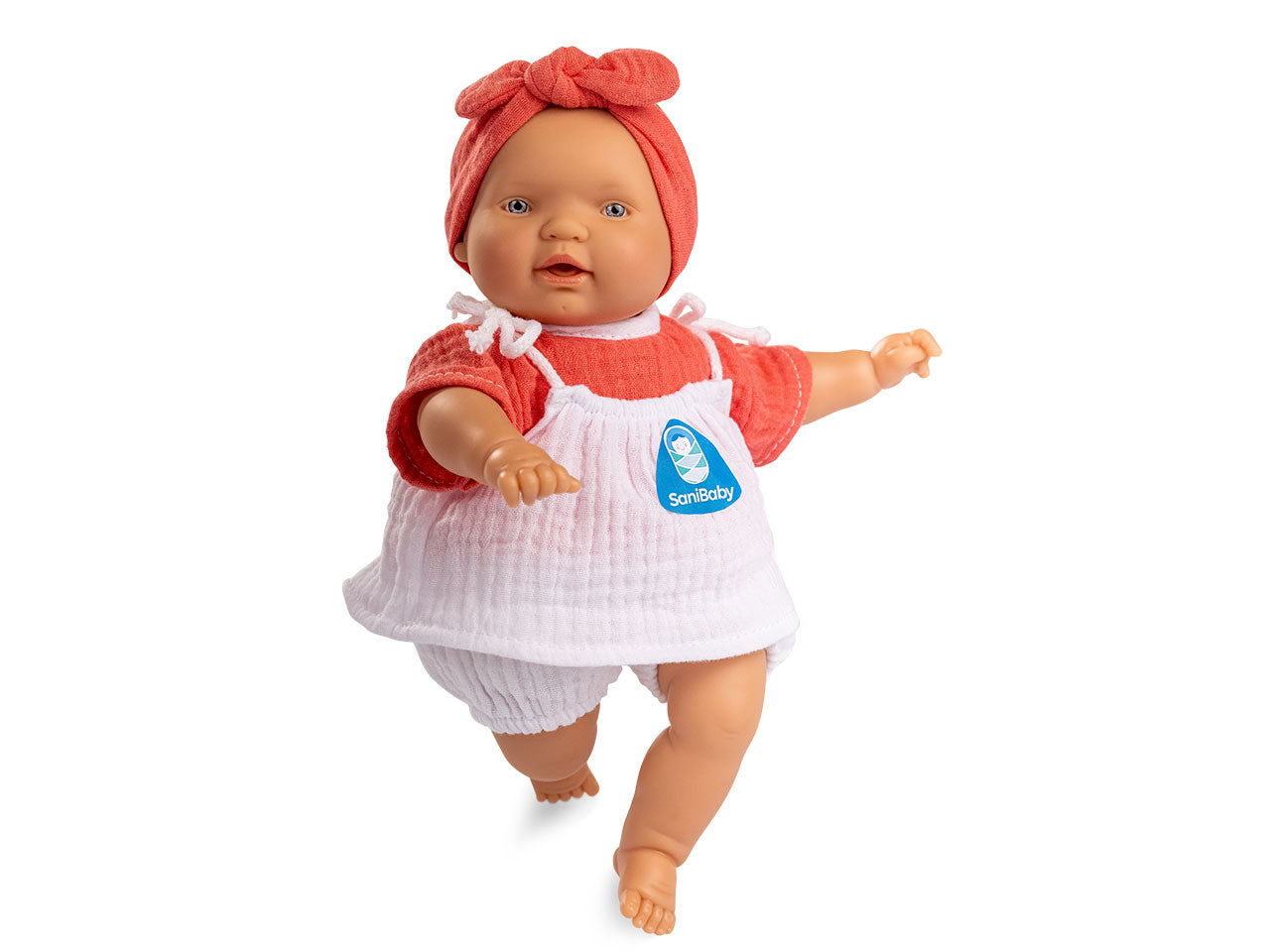 Bambola sani baby 28cm c/fascia corallo 3060