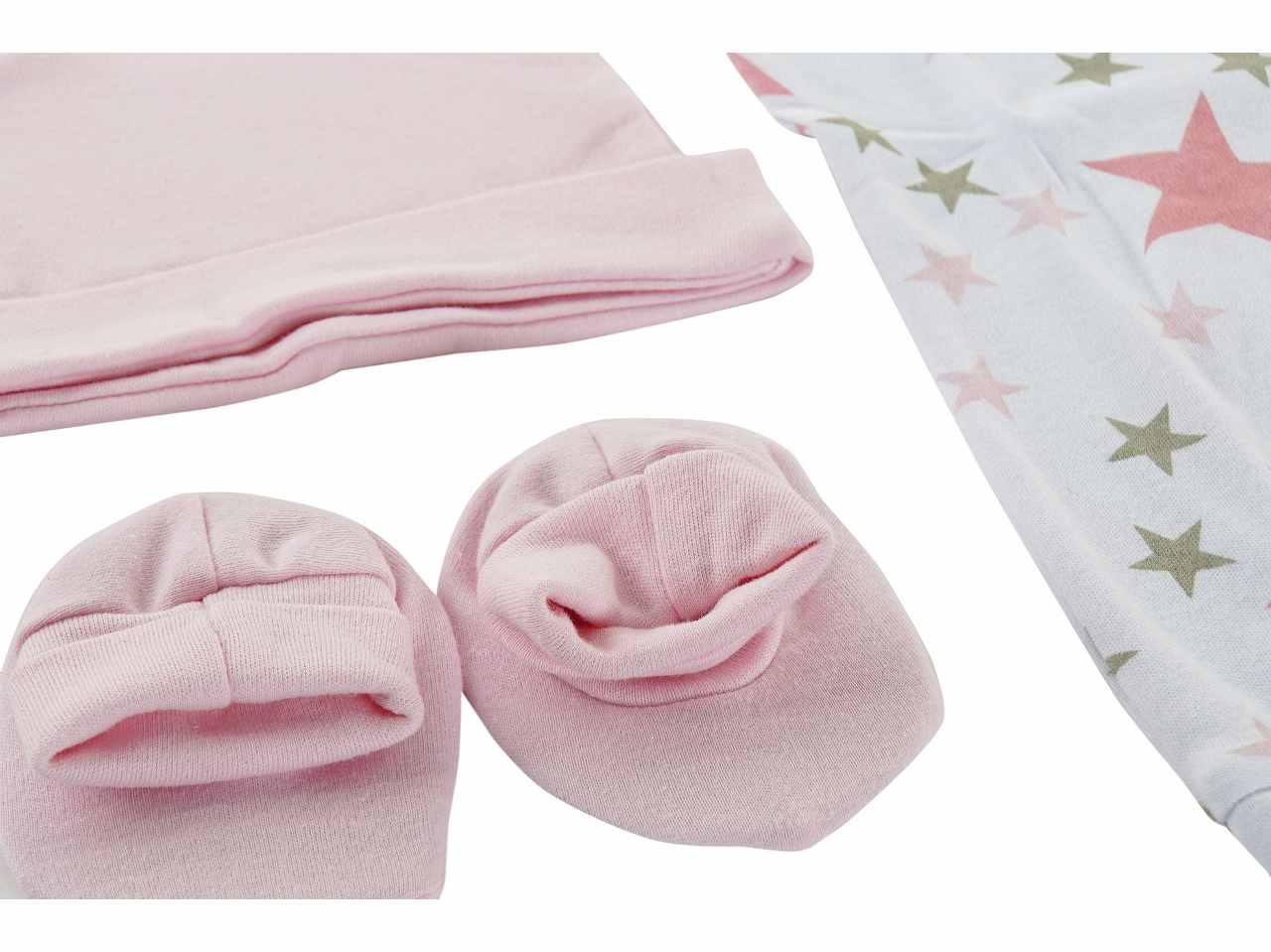 Set bebe' cotone 7 pezzi 0-6mesi stelle be-169983