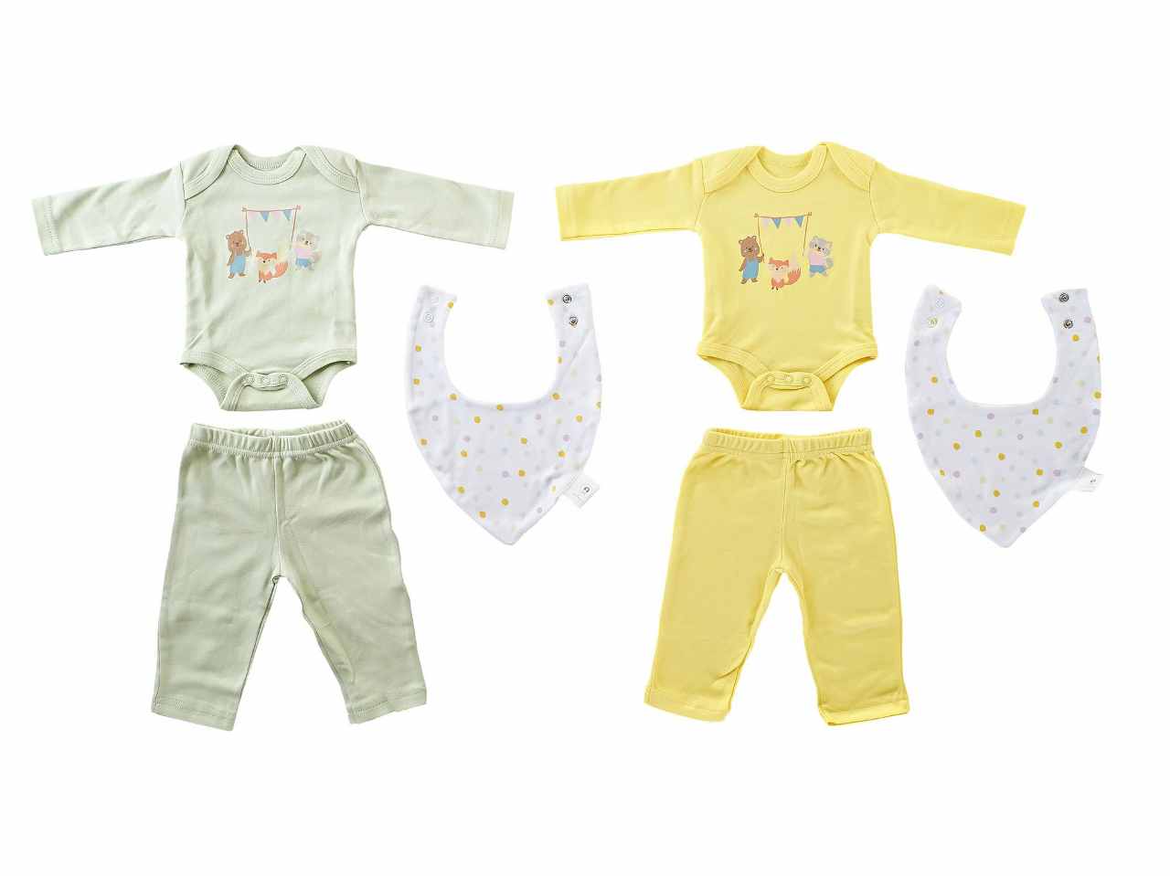Set bebe' cotone 3 pezzi be-182681