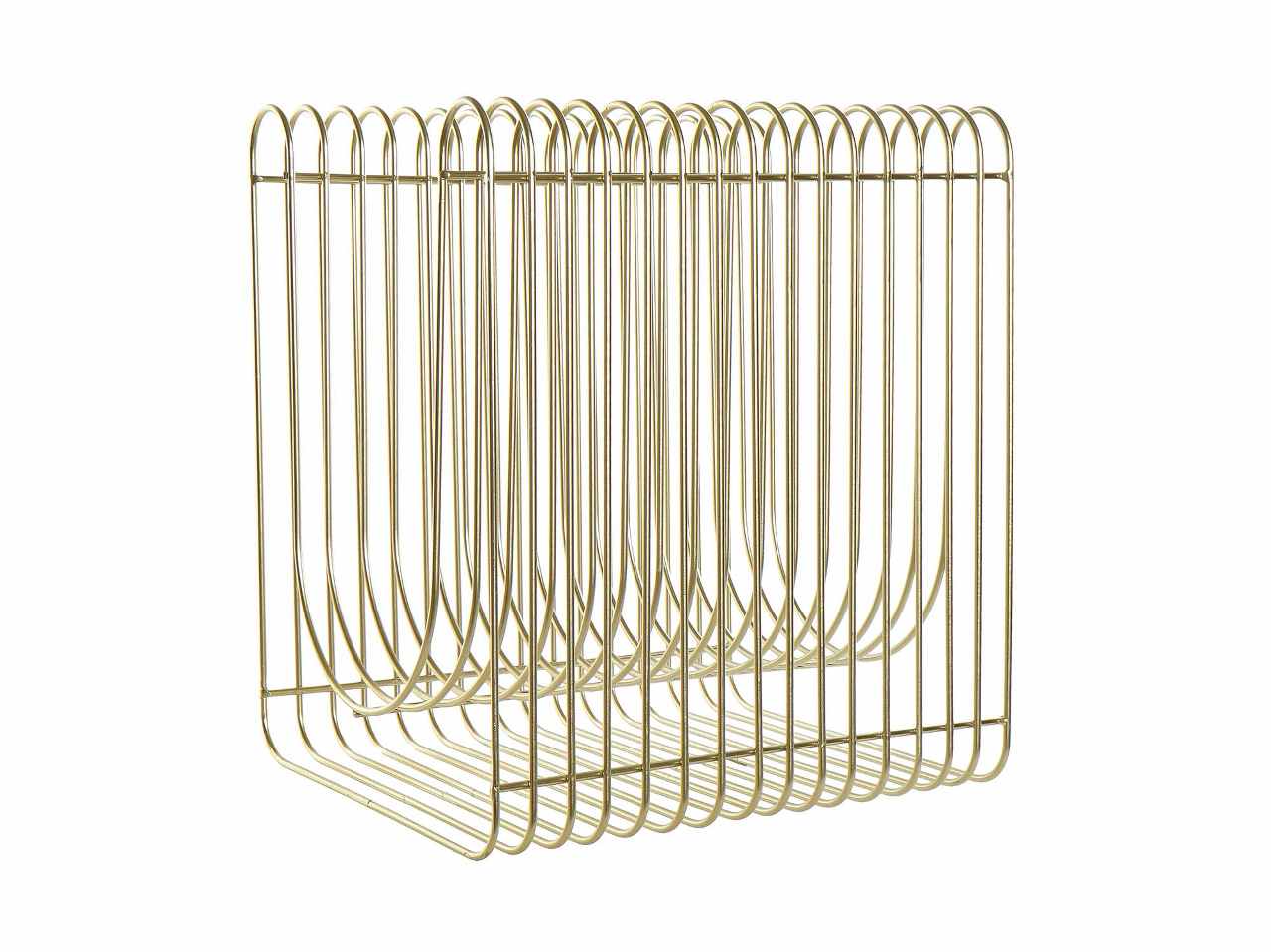 Porta riviste met.35x30x40 dorato mb-183634