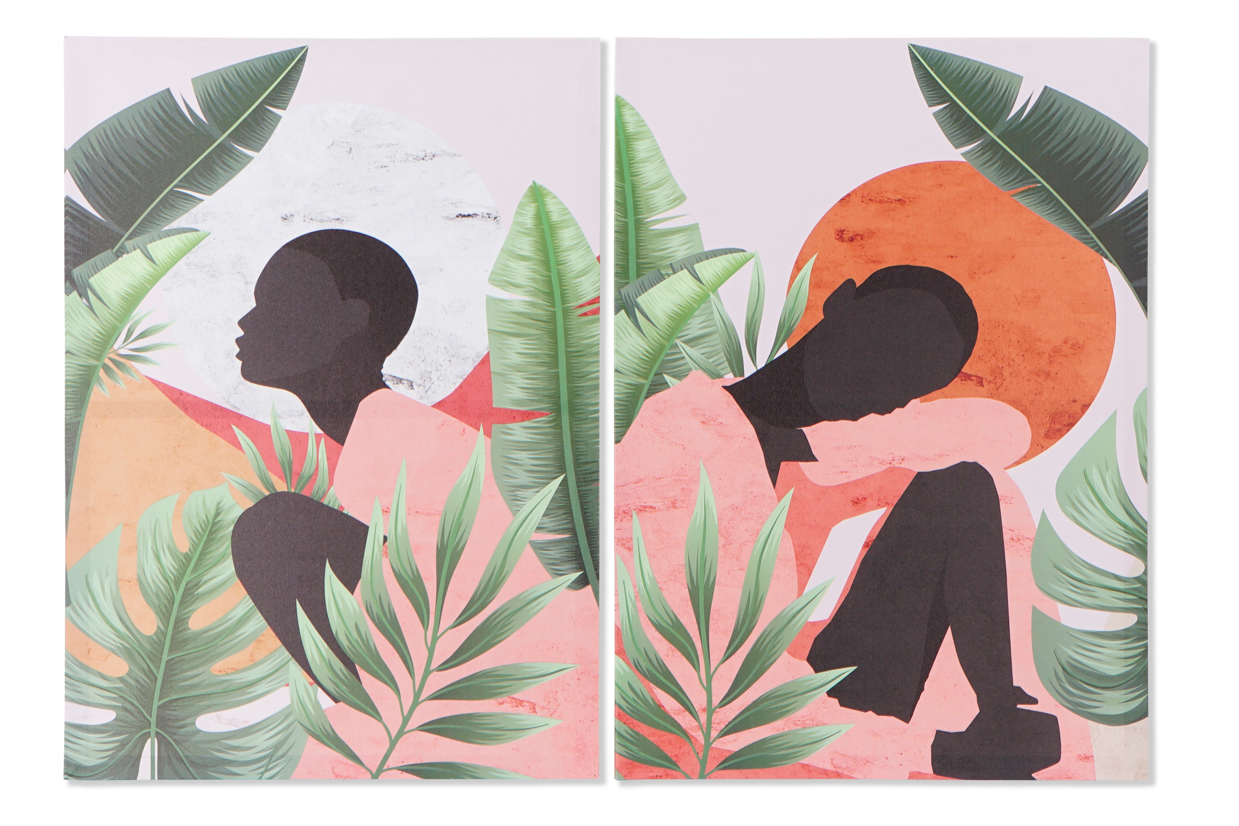 Quadro tela in mdf 50x1,8x70cm decoro africana in 2 modelli assortiti