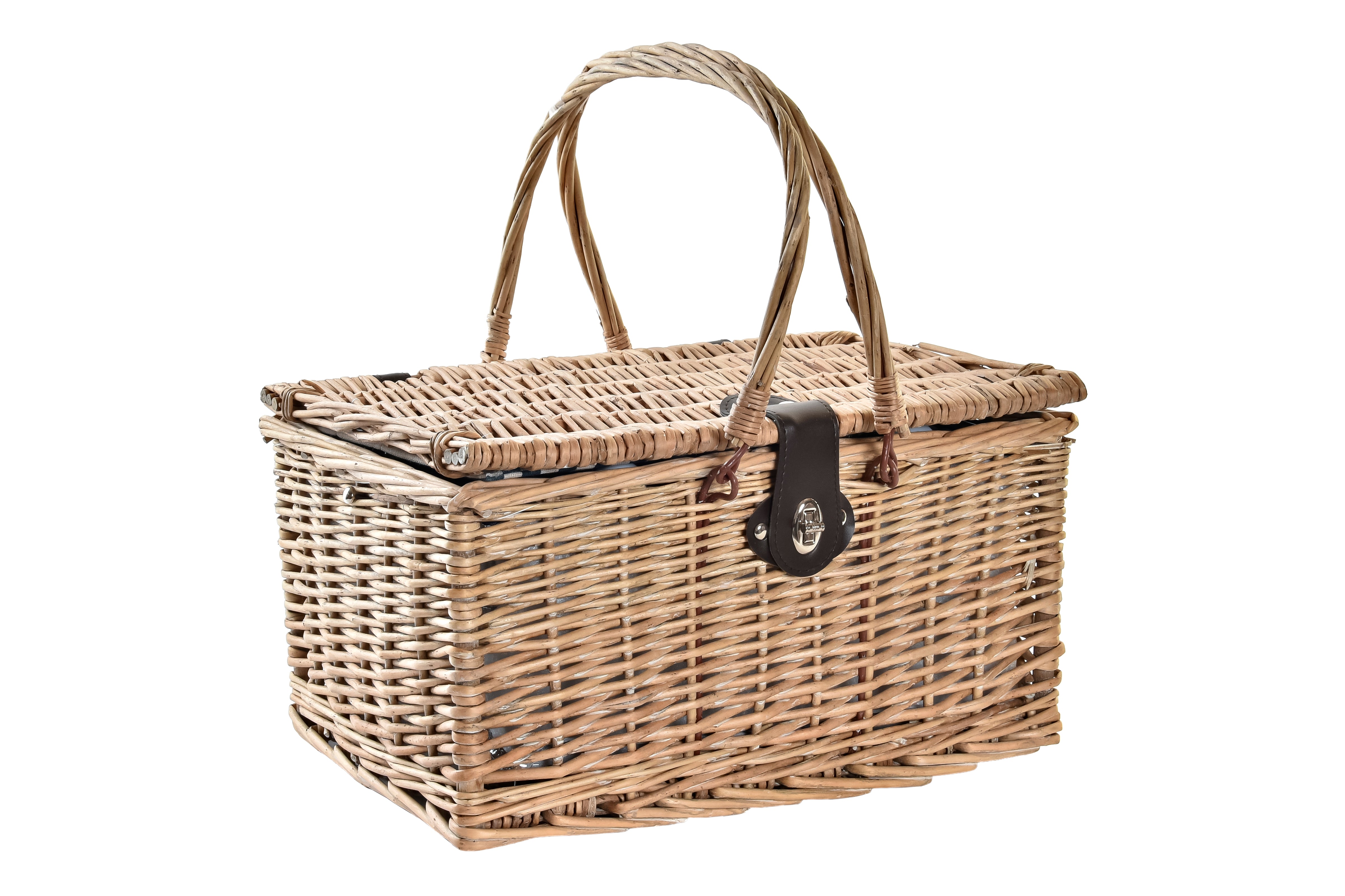 Cesta da picnic set con 24 accessori in vimini 41x33x23cm