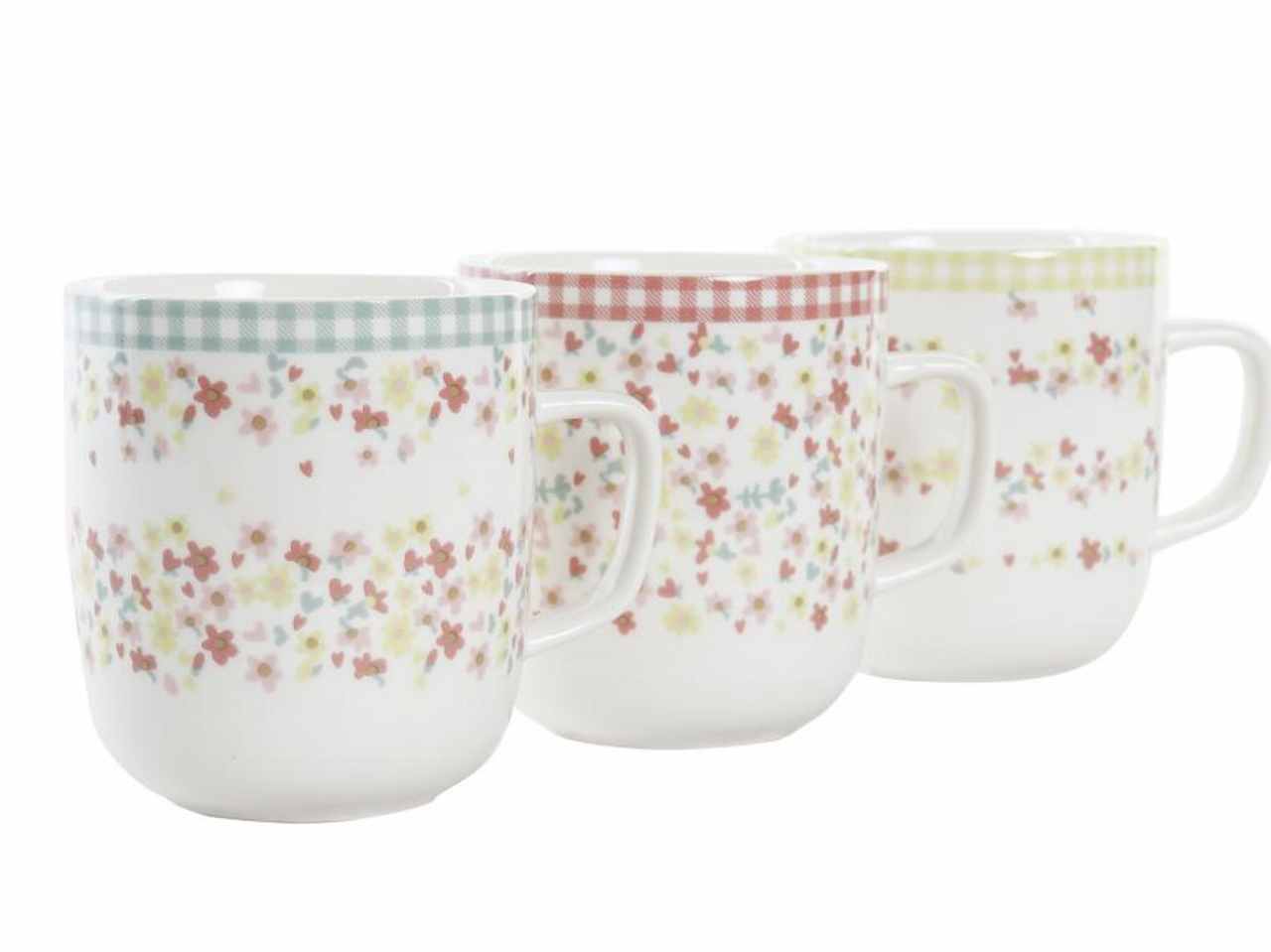 Tazza porcellana 12x8,5x10 380ml, 3 mod.