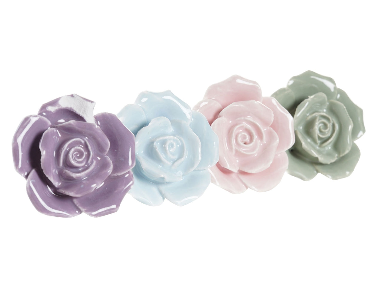 Pomello in gres porcellana misura 4,5x4,5x3cm colore rosa in 4 modelli assortiti