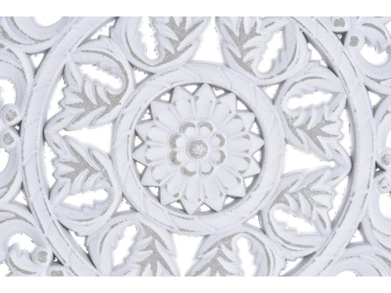 Decorazione rosone da parete boho bianco 30x2 cm - Item