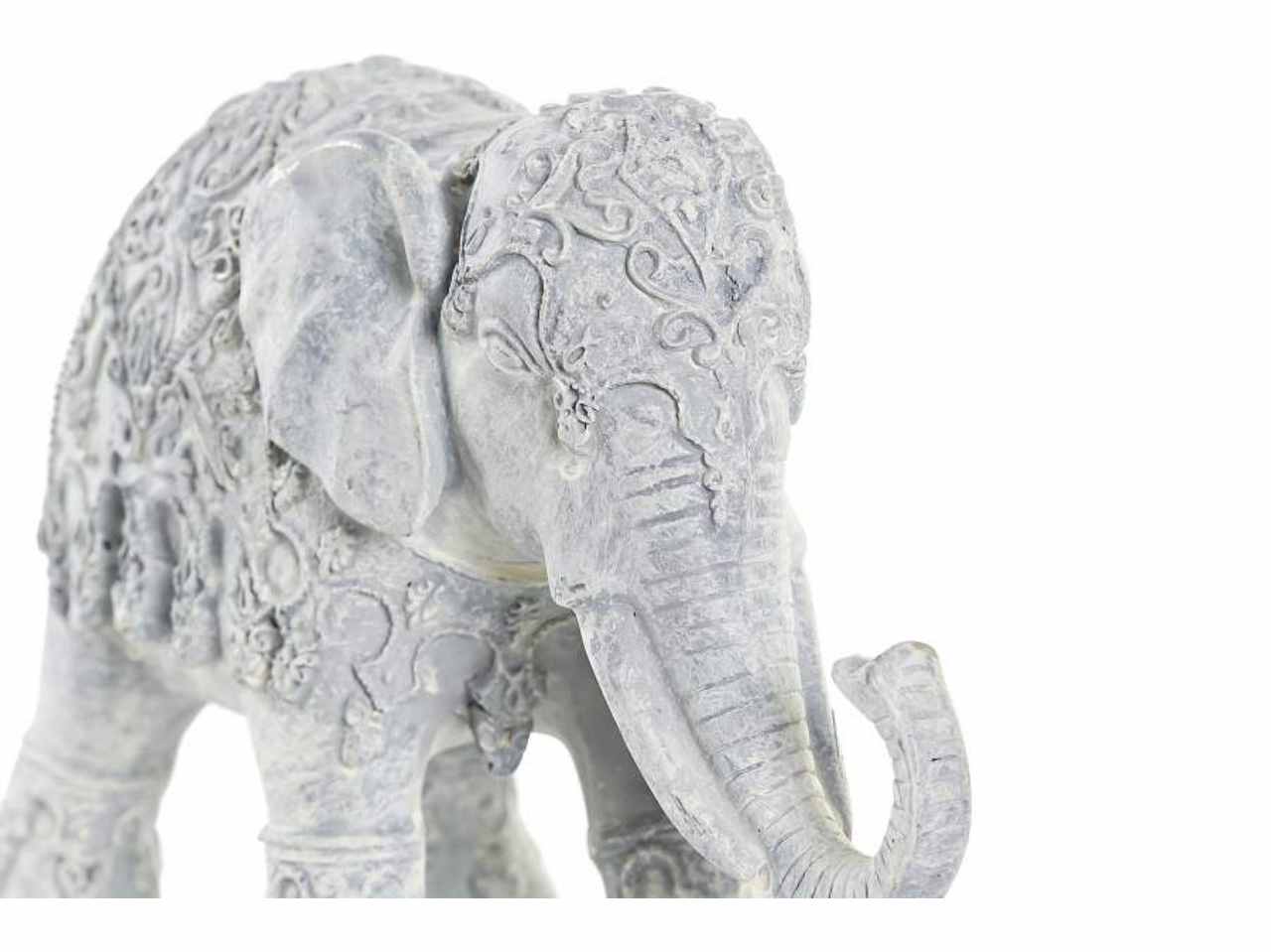 Elefante in resina 18x7x12cm grigio chiaro