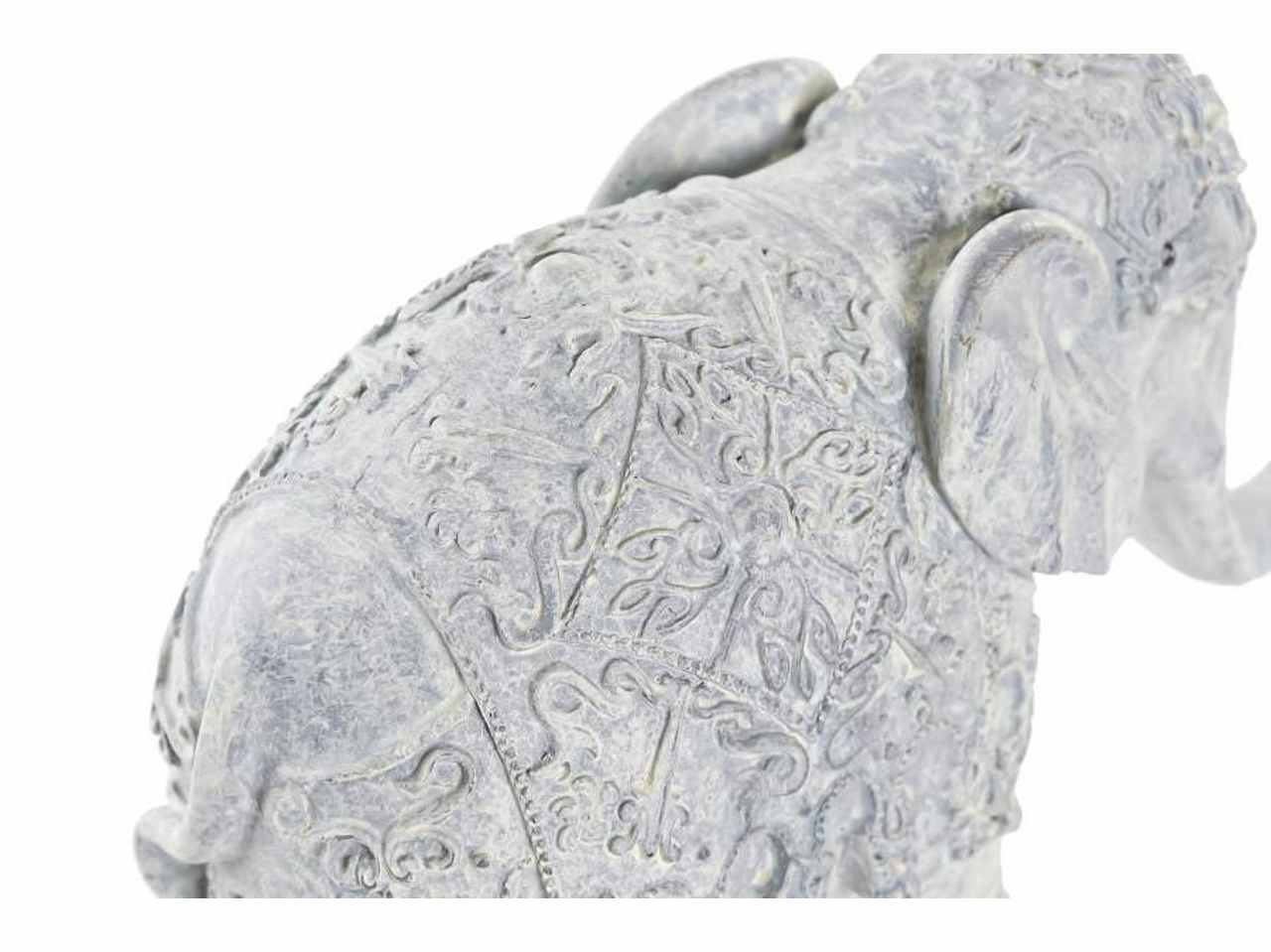 Elefante in resina 18x7x12cm grigio chiaro