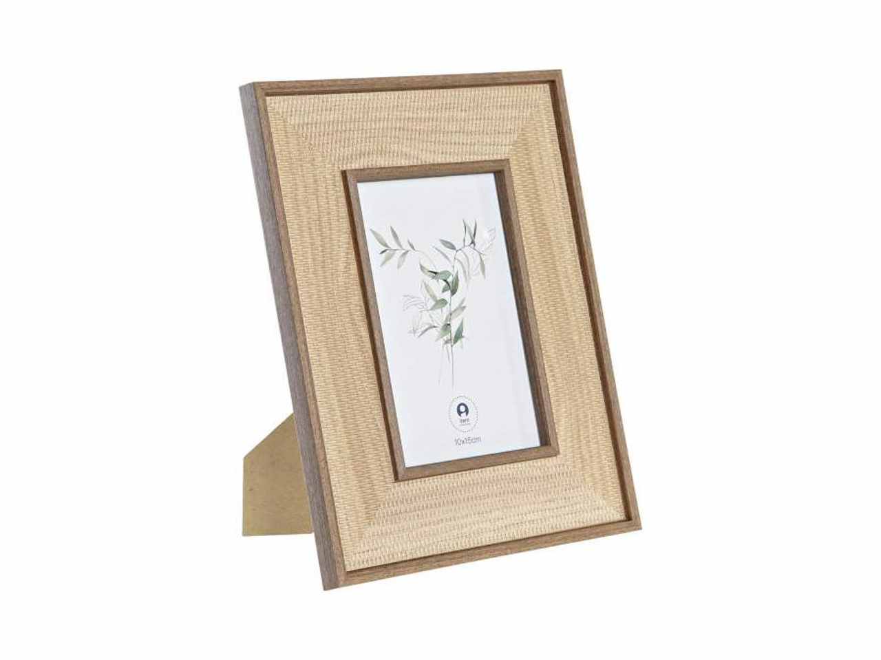 Cornice portafoto 10x15cm mdf 19x1,5x24cm naturale