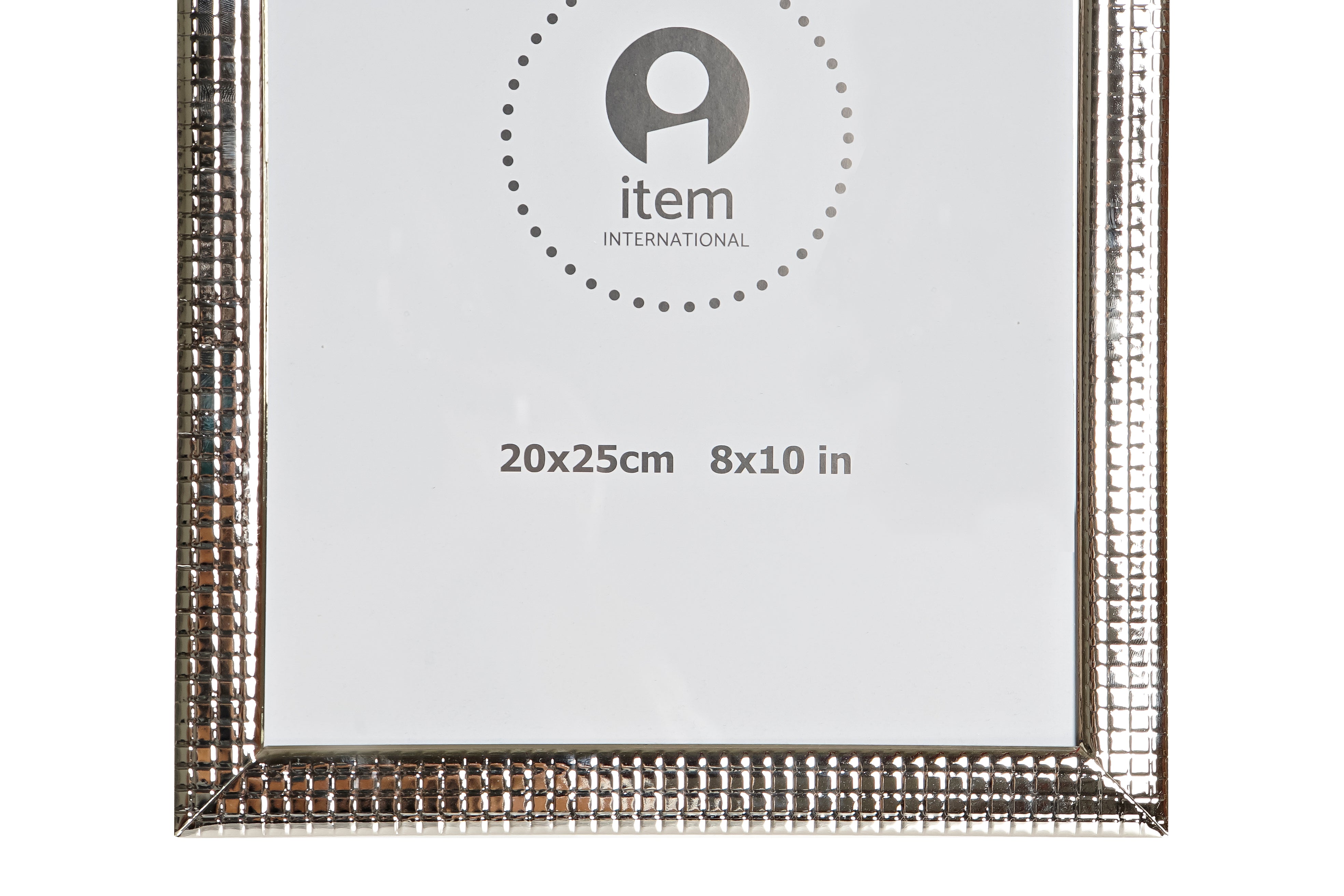 Cornice foto 20x25cm in metallo 22x2x27cm platinato