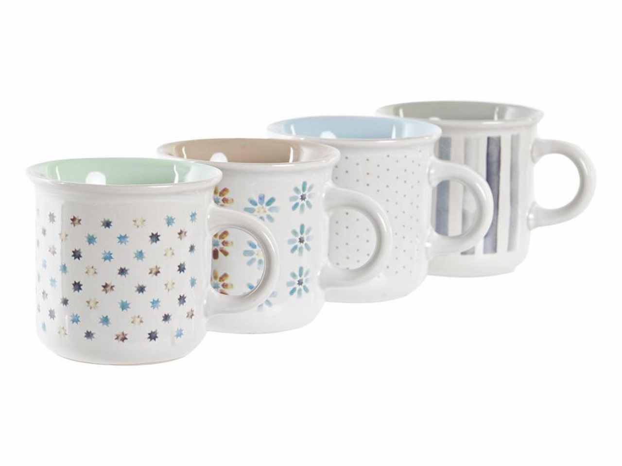 Tazza in porcellana 9x7x6,5cm 120ml 4 assortimenti