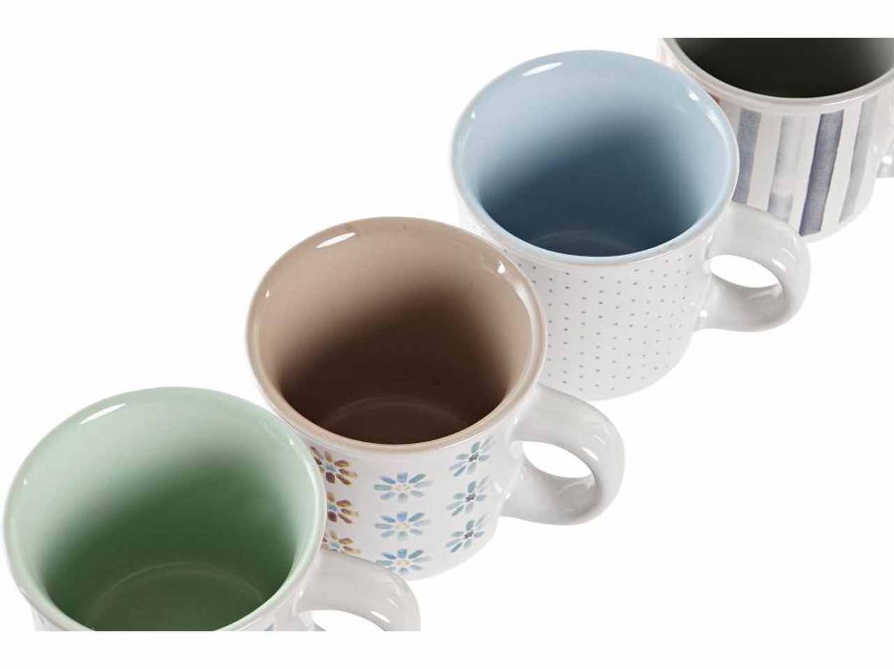 Tazza in porcellana 9x7x6,5cm 120ml 4 assortimenti