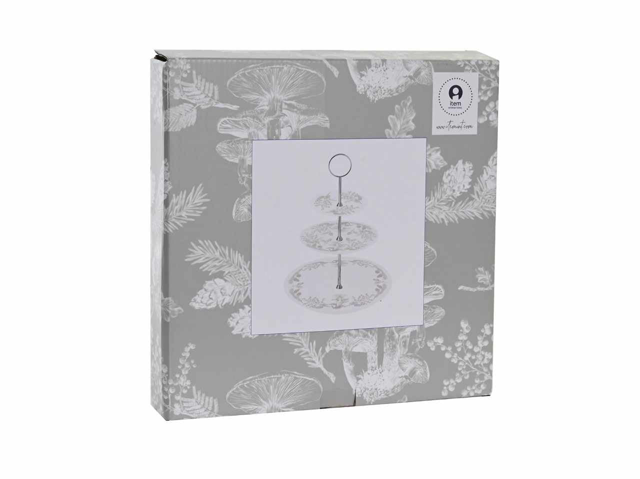 Porta frutta porcellana metallo 27x27x34 3pisos