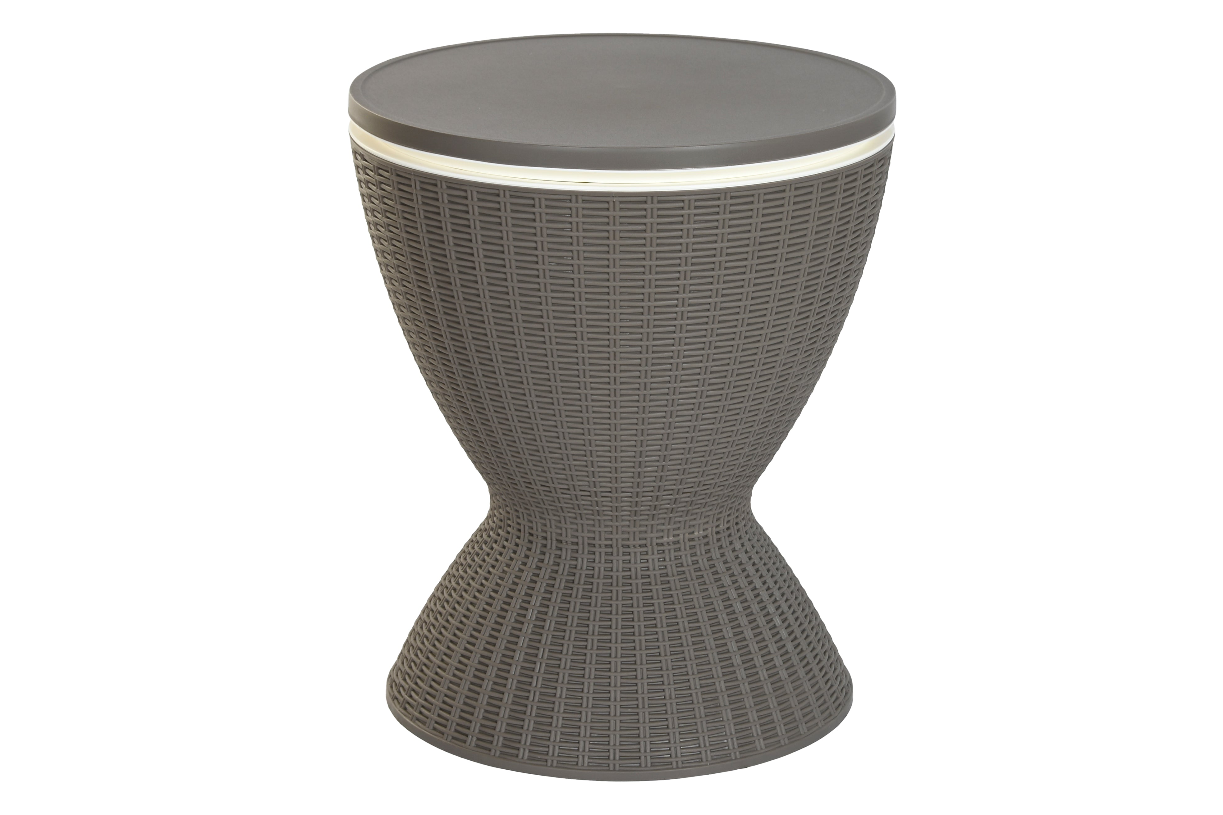 Frigo in rattan sintetico e plastica 48,5x48,5x57cm colore grigio