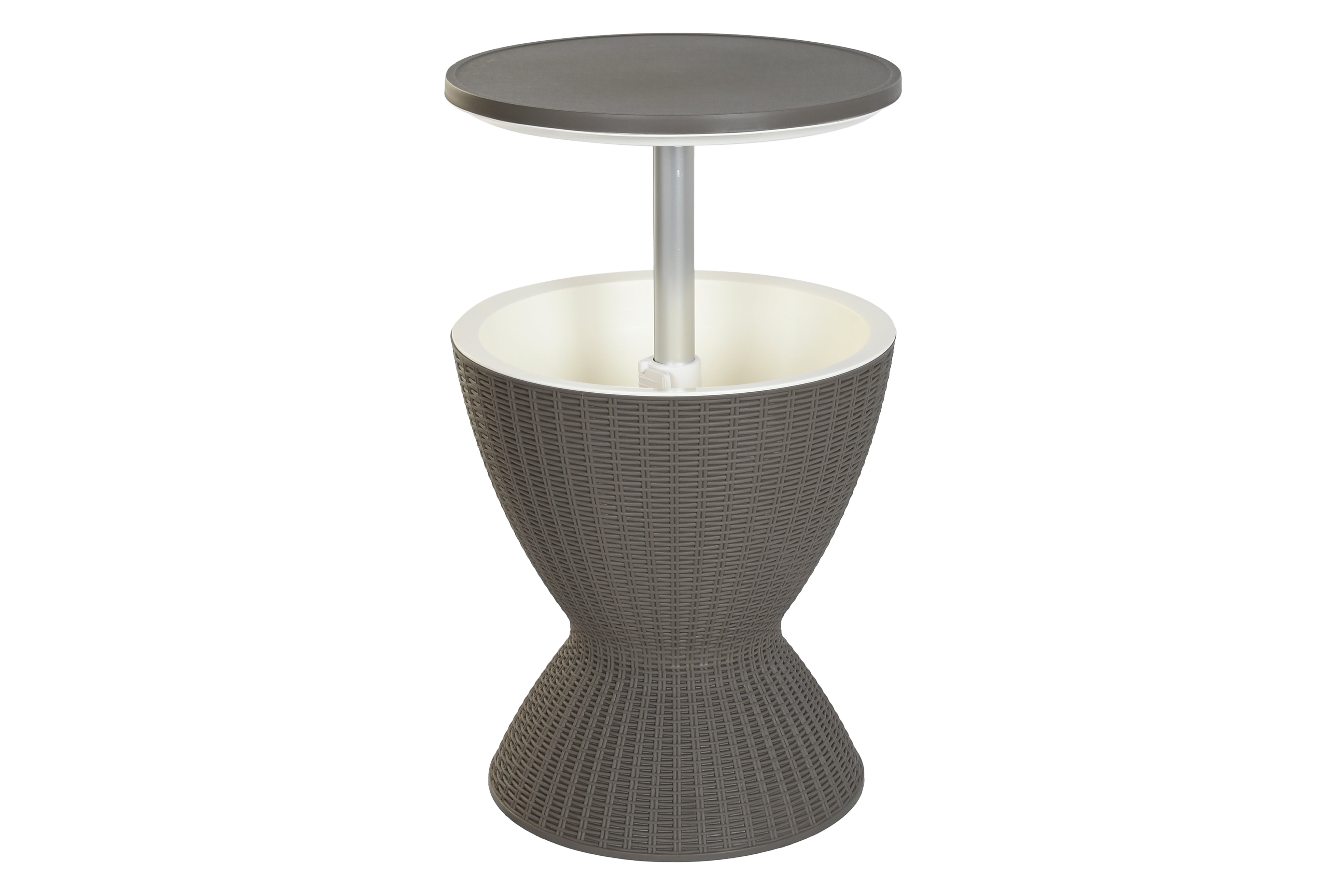 Frigo in rattan sintetico e plastica 48,5x48,5x57cm colore grigio