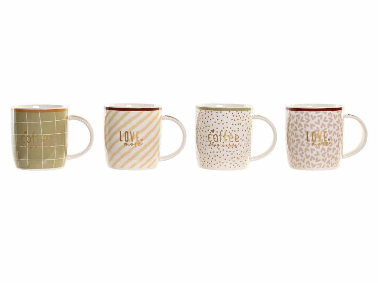 TAZZA in PORCELLANA 11,5X8,3X9,5cm 365ML 4 assortimenti