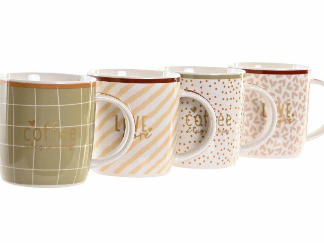TAZZA in PORCELLANA 11,5X8,3X9,5cm 365ML 4 assortimenti