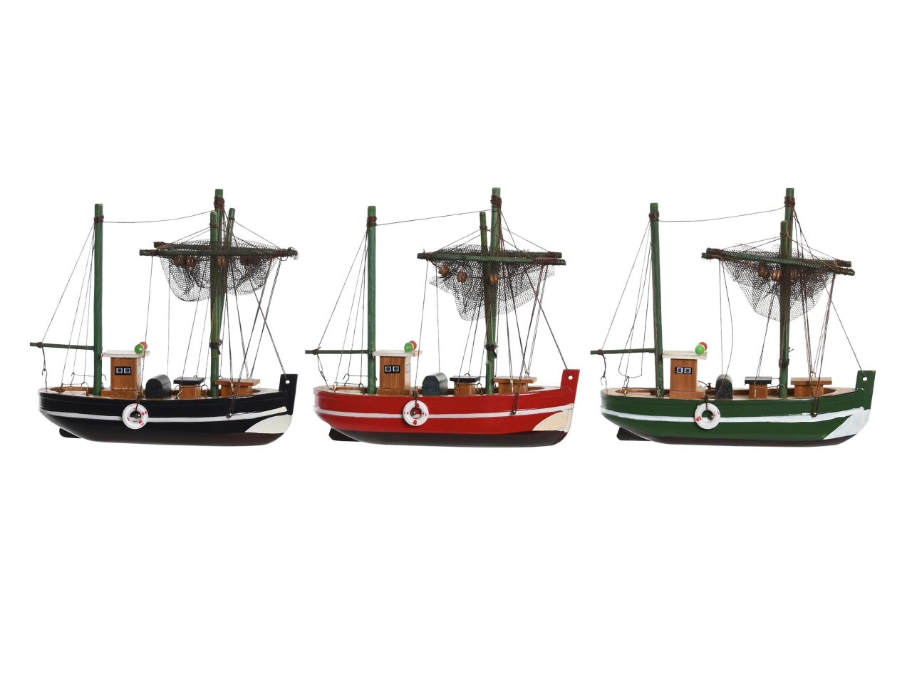 Barca in legno 16x5x16cm in 3 assortimenti
