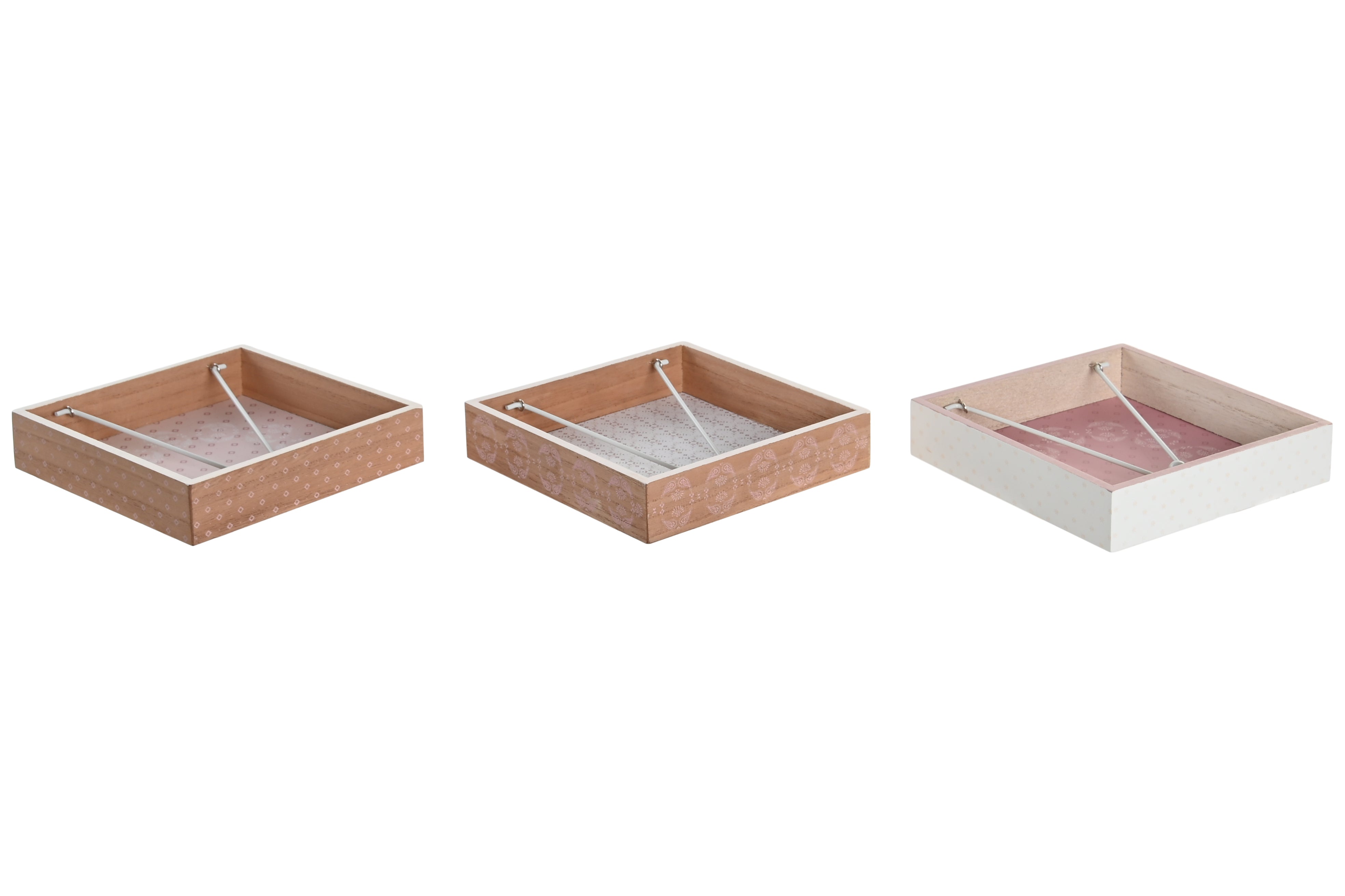 Portatovaglioli in mdf e metallo 18x18x4cm in 3 modelli assortiti,
