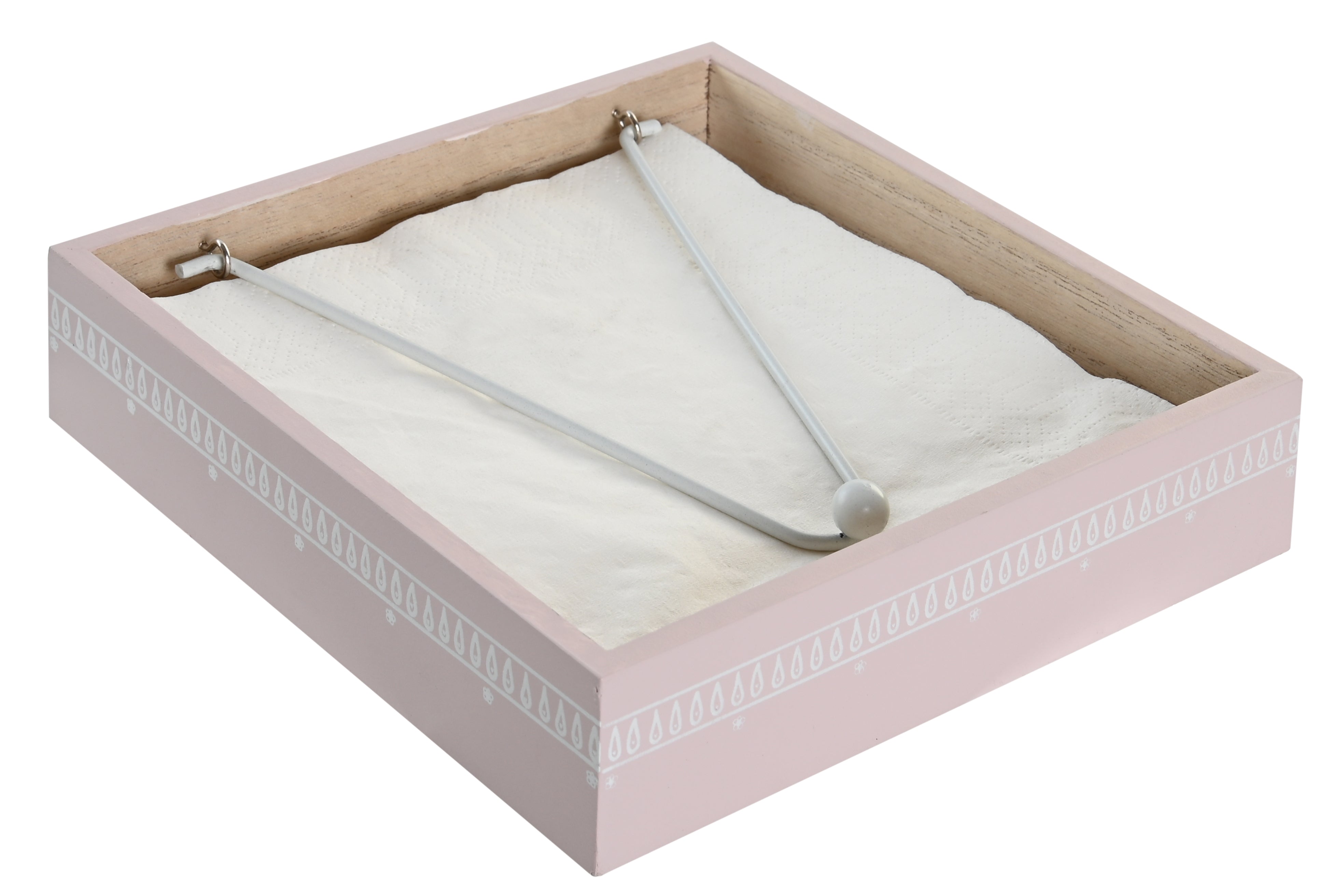 Portatovaglioli in mdf e metallo 18x18x4cm in 3 modelli assortiti