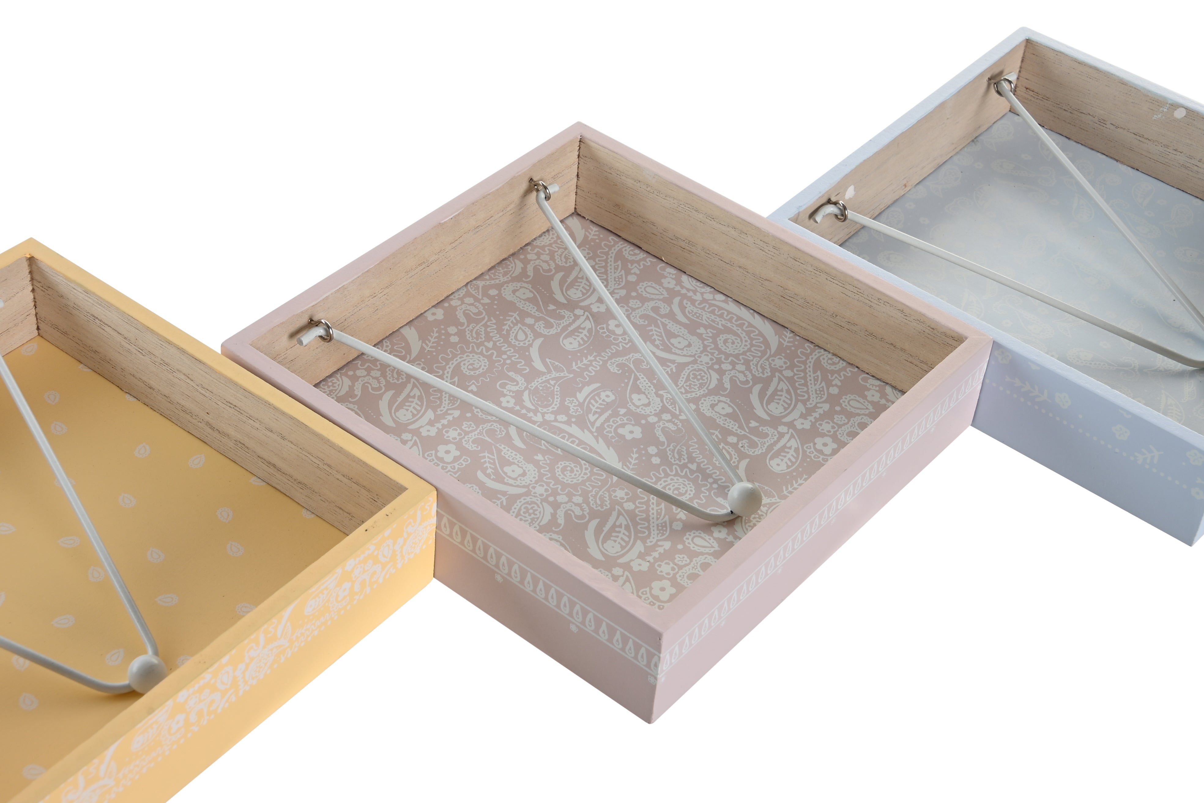 Portatovaglioli in mdf e metallo 18x18x4cm in 3 modelli assortiti