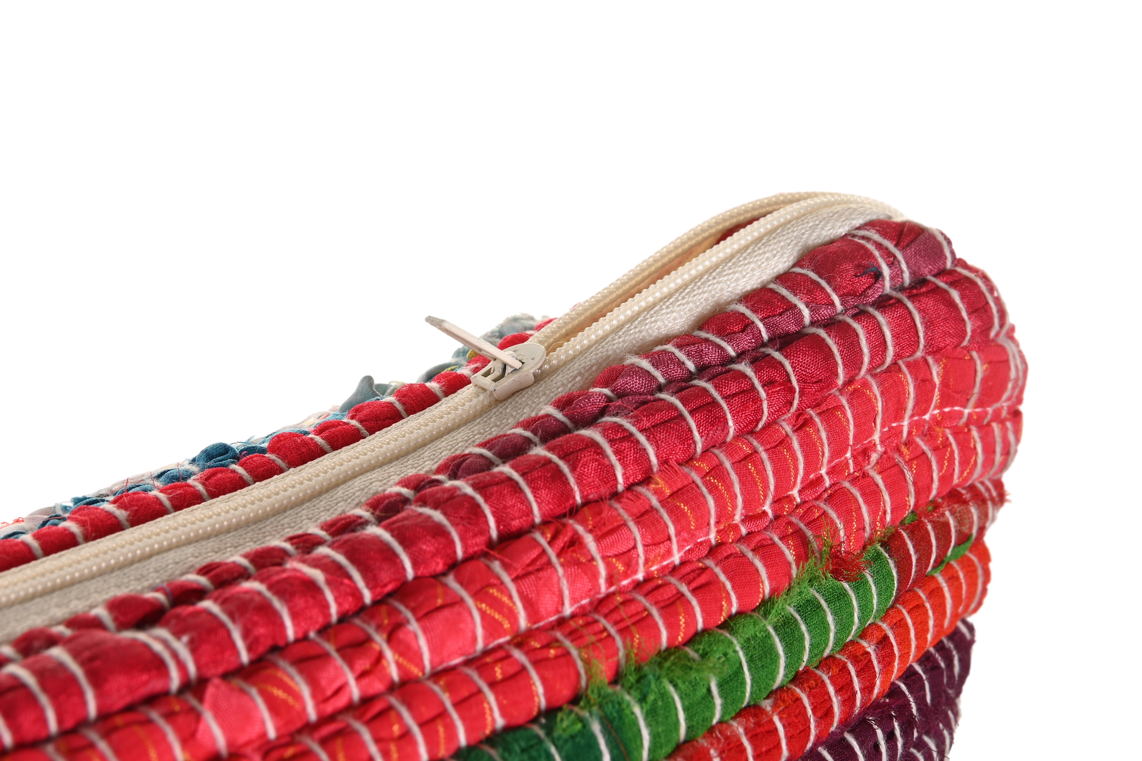 Cuscino in cotone 45x15x45cm 450gr chindi multicolore