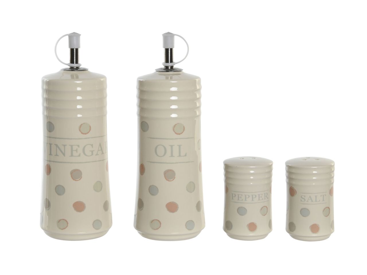 Oliera acetiera set da 5 in gres