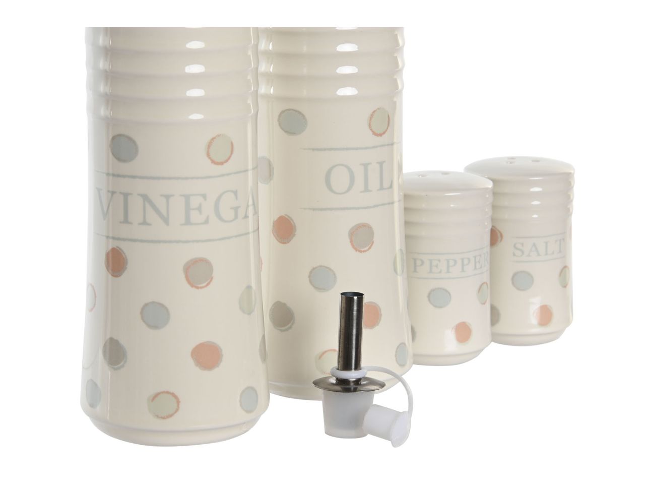 Oliera acetiera set da 5 in gres