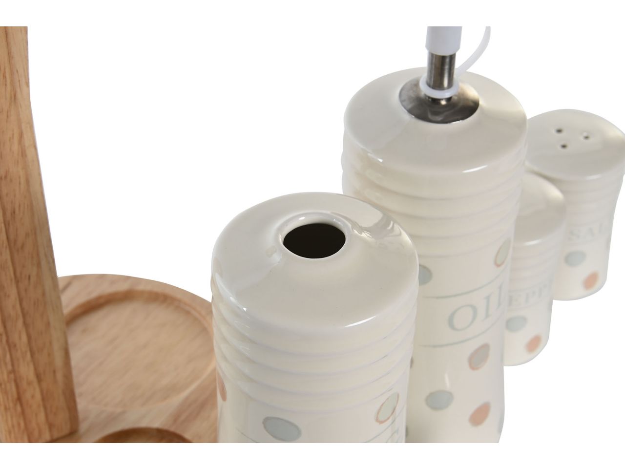 Oliera acetiera set da 5 in gres