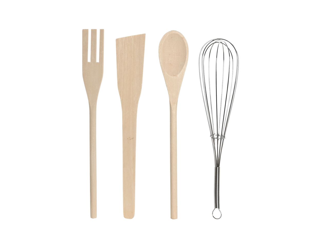 Botteghino set con 5 utensili gres e legno