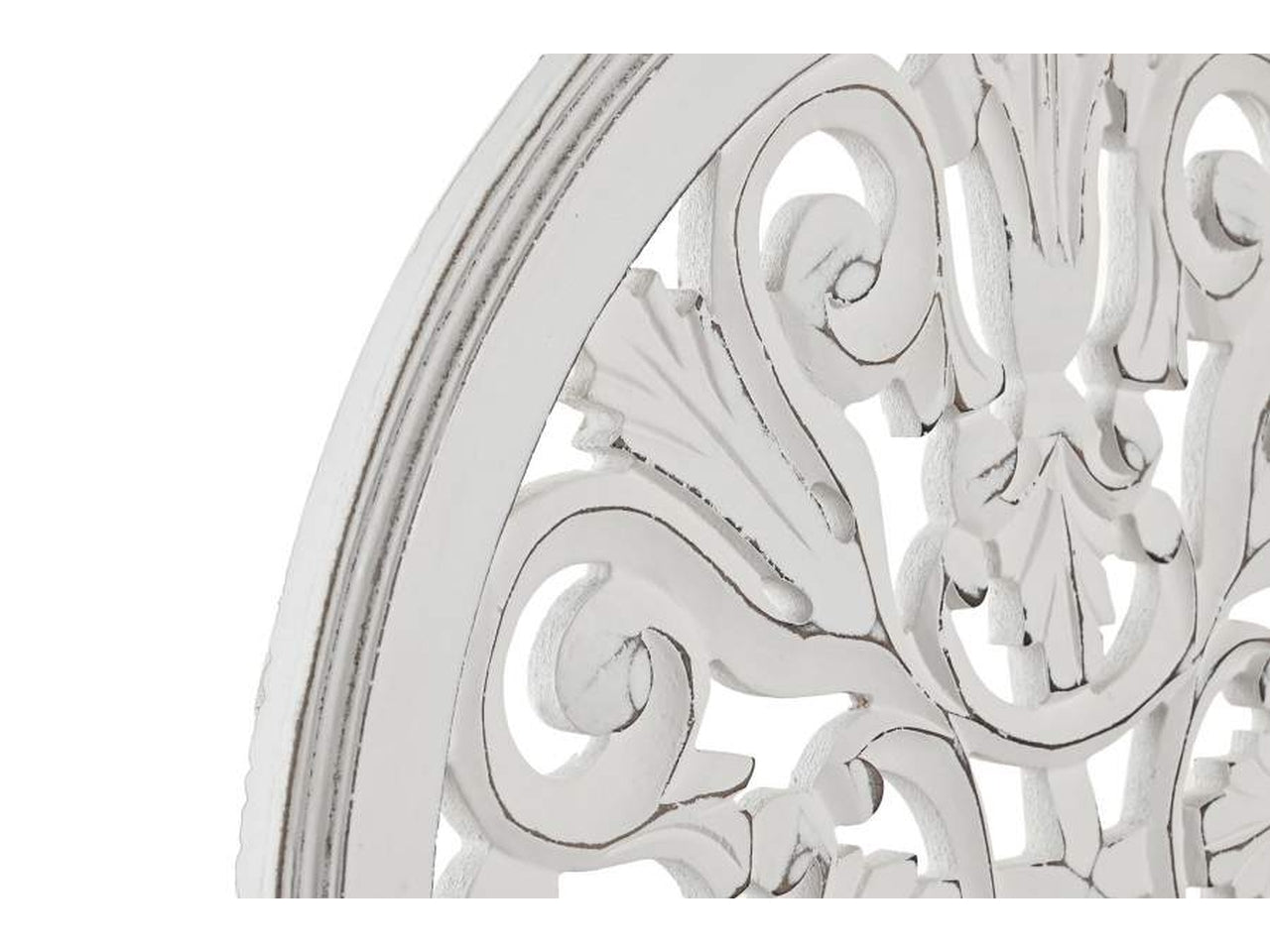 Decorazione rosone da parete boho bianco 45x2 cm - Item