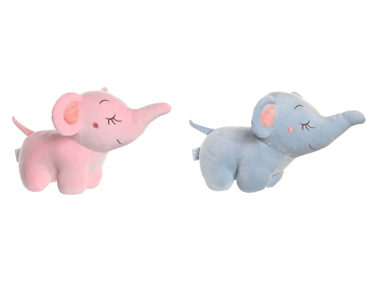Peluche elefantino in poliestere 35x12x22cm