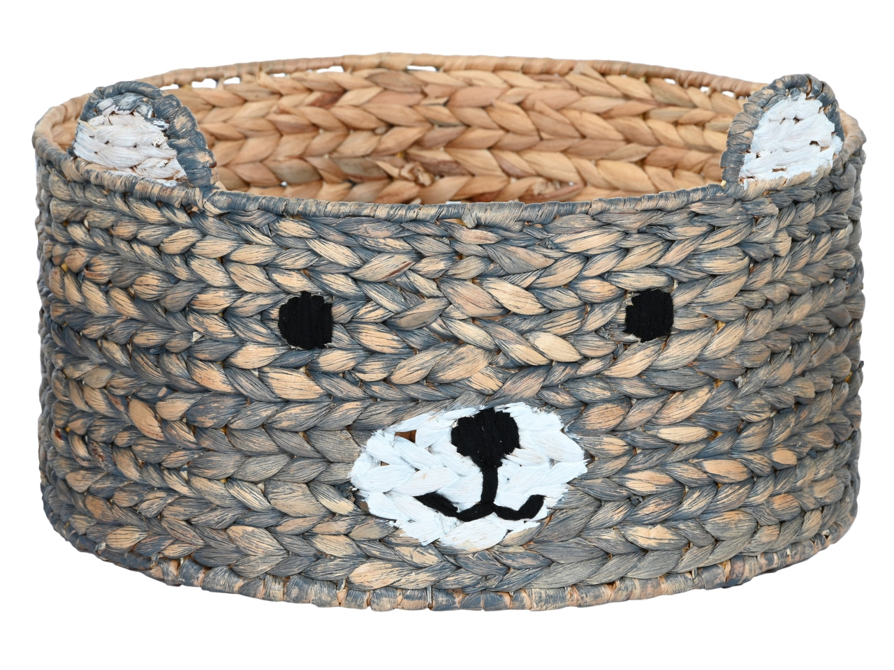 Cesta junco misura 40x40x25cm animali colore marrone il set comprende 3 ceste