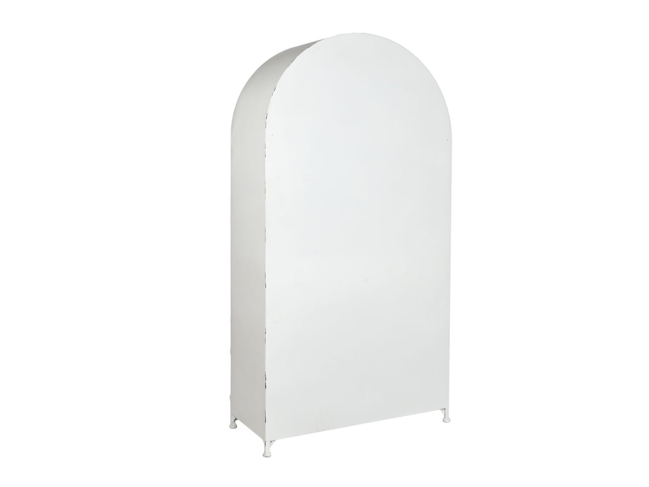 Vetrina metallo cristallo 91x36,5x172 bianco