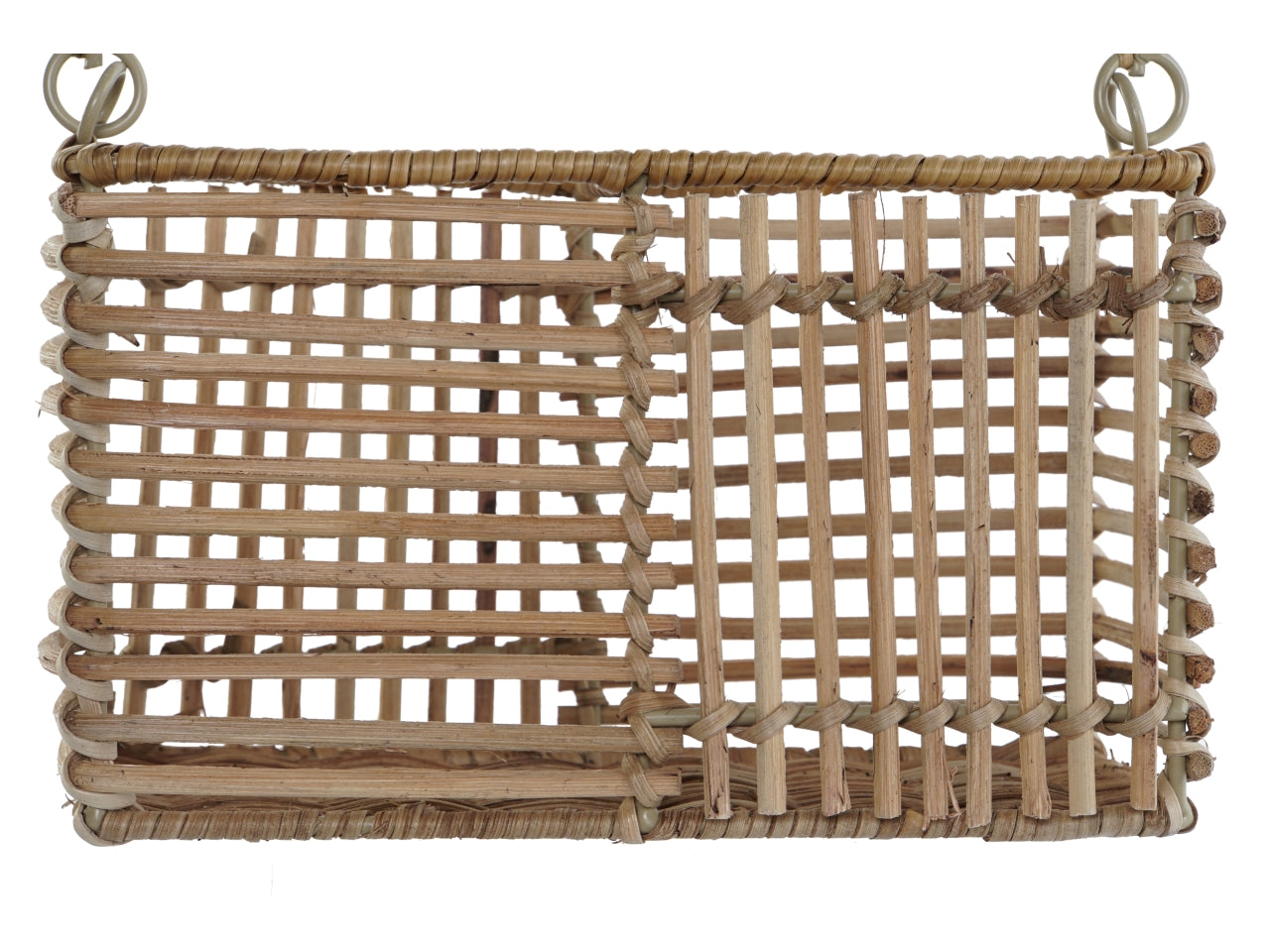 Portaposate in rattan e ferro misura 20x10x12cm colore naturale marrone