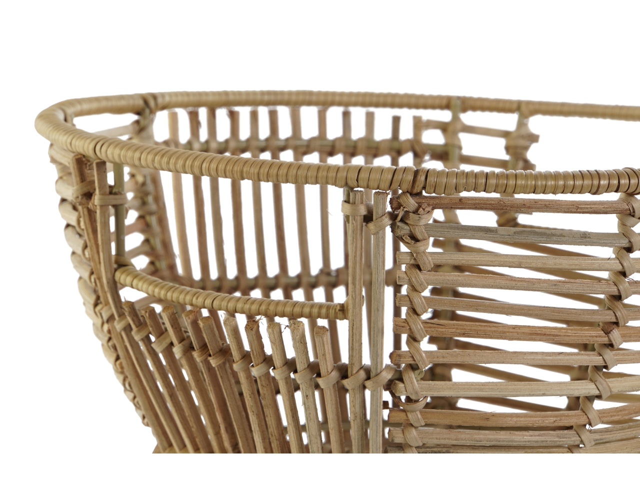 Porta frutta in rattan misura 27x27x13cm colore naturale marrone